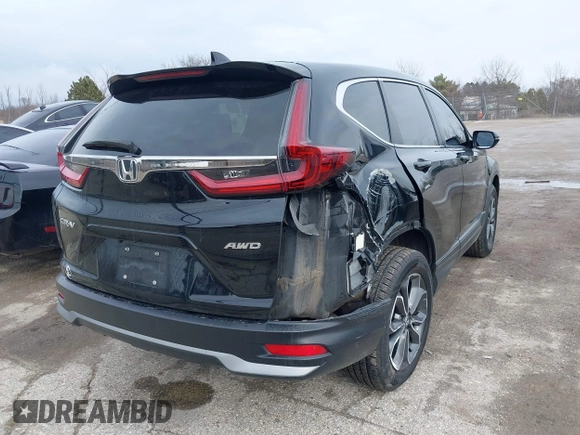 2021 Honda CR-V EX-L with VIN 5J6RW2H84ML019077, listed as a IAAI auction lot 41686142 with 61,276 mi miles. Bid and sale history available at carsss.com. Image 4.