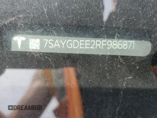 2024 Tesla Model Y Long Range z VIN 7SAYGDEE2RF986871, wystawiony jako Copart lot #60168535 z przebiegiem 15 647 mil mil oraz Szkoda całkowita • Salvage title. Historia ofert i sprzedaży dostępna na DreamBid. Obrazek 12.