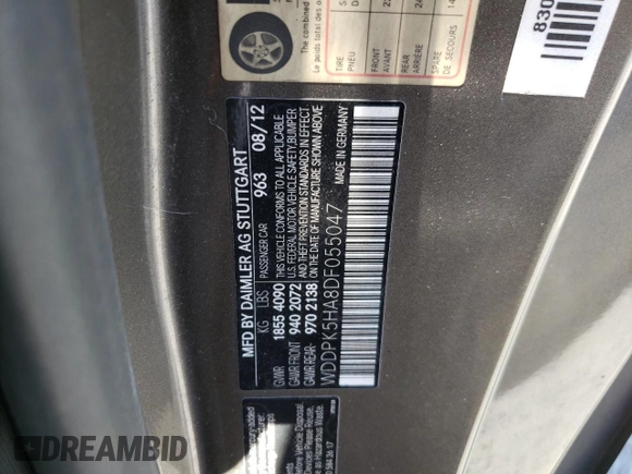 2013 Mercedes-Benz SLK 350 с VIN WDDPK5HA8DF055047, выставлен на аукционе Copart как лот 71205934 с пробегом 69 064 миль миль и Чистый • Clean title. История ставок и продаж доступна на DreamBid. Изображение 12.