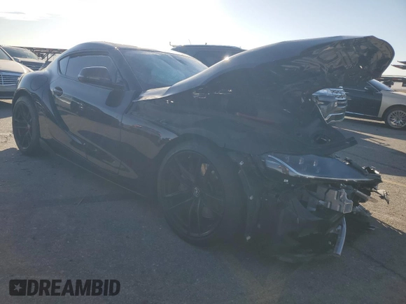 2021 Toyota GR Supra 3.0 with VIN WZ1DB0C02MW036820, listed as a Copart auction lot 72199344 with 16,988 mi miles and Salvage Title. Bid and sale history available at carsss.com. Image 4.