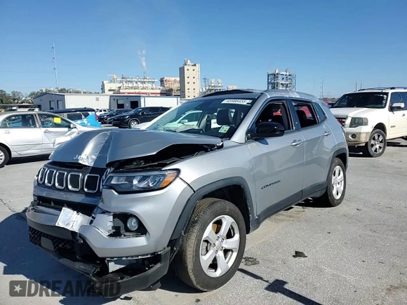 2022 Jeep Compass Latitude with VIN 3C4NJDBB7NT141571, listed as a Copart auction lot 45986455 with Not Provided miles and Salvage Title. Bid and sale history available at DreamBid. Image 11.