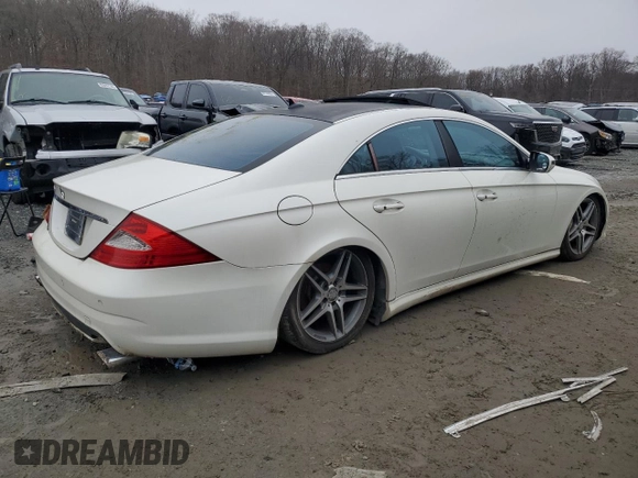 2009 Mercedes-Benz CLS-Class 5.5L with VIN WDDDJ72X49A147565, listed as a Copart auction lot 44361605 with 0 mi miles and Salvage Title. Bid and sale history available at carsss.com. Image 3.