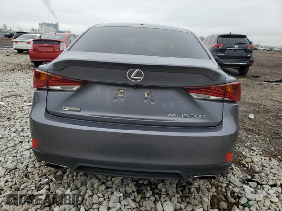 2017 Lexus IS 300 with VIN JTHCM1D23H5022302, listed as a Copart auction lot 55098775 with 75,754 mi miles and Salvage title. Bid and sale history available at DreamBid. Image 6.