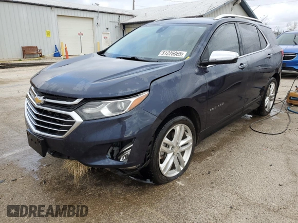 2018 Chevrolet Equinox Premier with VIN 3GNAXNEX8JS511783, listed as a Copart auction lot 51226085 with 167,938 mi miles and Salvage Title. Bid and sale history available at carsss.com. Image 1.