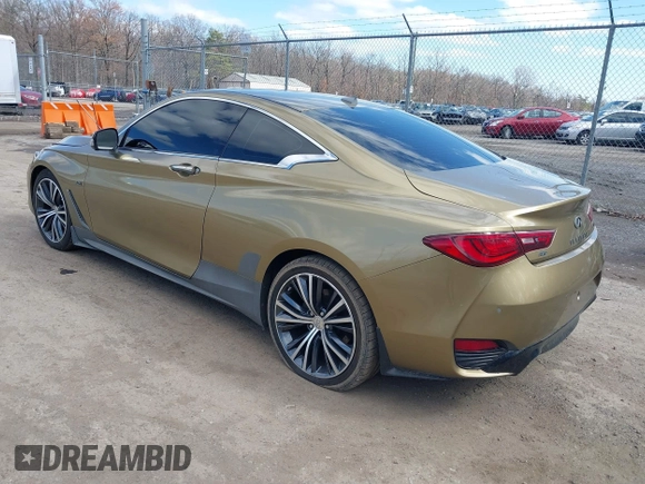 2018 Infiniti Q60 Luxe with VIN JN1EV7EL4JM393131, listed as a IAAI auction lot 41813420 with 87,571 mi miles and . Bid and sale history available at DreamBid. Image 3.