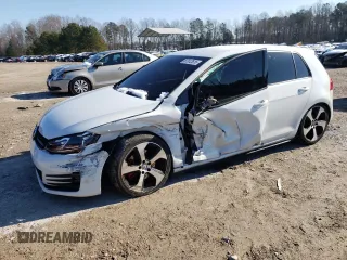 2017 Volkswagen Golf GTI S with VIN 3VW5T7AUXHM075642, listed as a Copart auction lot 87512615 with 68,354 mi miles and Salvage Title. Bid and sale history available at carsss.com. Image 1.
