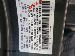 2015 Honda Accord EX-L с VIN 1HGCR2F86FA005509, выставлен на аукционе Copart как лот 63659515 с пробегом 139 745 миль миль и Списание • Salvage title. История ставок и продаж доступна на DreamBid. Изображение 12.