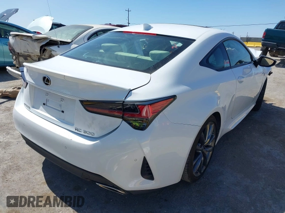 2019 Lexus RC 300 z VIN JTHHA5BC0K5009659, wystawiony jako IAAI lot #42533012 z przebiegiem Nie podano mil oraz . Historia ofert i sprzedaży dostępna na DreamBid. Obrazek 4.