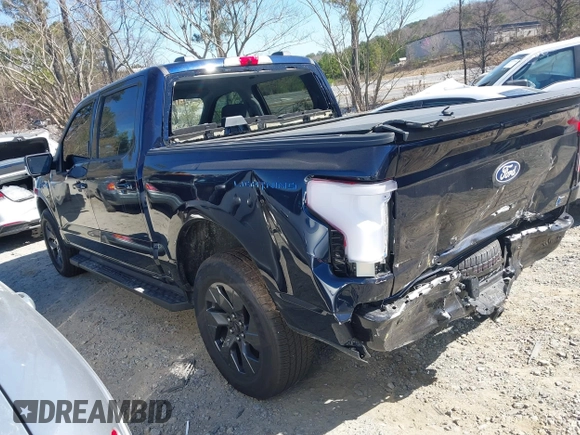 2024 Ford F-150 Lightning Flash with VIN 1FT6W3L75RWG30755, listed as a IAAI auction lot 41817158 with 1,932 mi miles and . Bid and sale history available at DreamBid. Image 3.