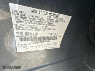 2016 Ford Flex SEL with VIN 2FMGK5C83GBA09724, listed as a Copart auction lot 83862724 with 188,103 mi miles and Clean Title. Bid and sale history available at carsss.com. Image 10.