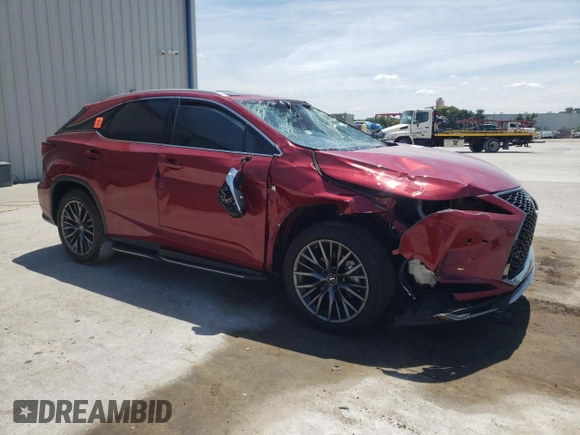 2022 Lexus RX with VIN 2T2YZMDA2NC318309, listed as a Copart auction lot 62670164 with 65,143 mi miles and Salvage Title. Bid and sale history available at carsss.com. Image 4.