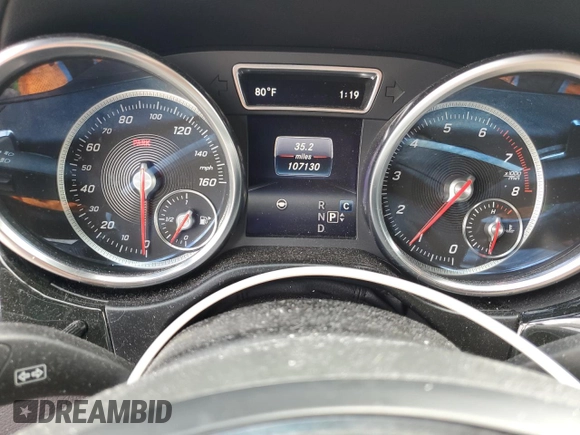 2019 Mercedes-Benz GLS 450 with VIN 4JGDF6EE3KB229380, listed as a Copart auction lot 55335245 with 107,130 mi miles and Salvage title. Bid and sale history available at DreamBid. Image 9.