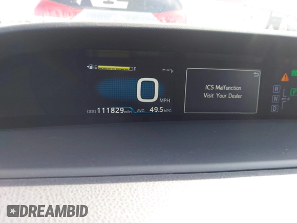 2018 Toyota Prius Two with VIN JTDKBRFU4J3060140, listed as a IAAI auction lot 41703144 with 111,829 mi miles. Bid and sale history available at carsss.com. Image 7.