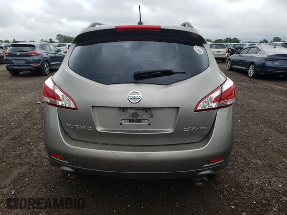 2011 Nissan Murano SV with VIN JN8AZ1MW7BW166664, listed as a Copart auction lot 64945954 with 0 mi miles and Salvage Title. Bid and sale history available at carsss.com. Image 6.