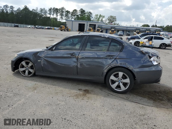 2007 BMW 3 Series 328i with VIN WBAVC53587FZ78834, listed as a Copart auction lot 51612355 with Not provided miles and Salvage title. Bid and sale history available at DreamBid. Image 2.