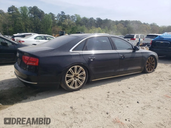 2013 Audi A8 L 3.0L with VIN WAURGAFD2DN028018, listed as a Copart auction lot 54096545 with 0 mi miles and Clean Title. Bid and sale history available at carsss.com. Image 3.