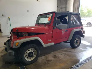 2001 Jeep Wrangler SE with VIN 1J4FA29P91P331908, listed as a Copart auction lot 55071675 with 142,004 mi miles and Salvage Title. Bid and sale history available at carsss.com. Image 1.