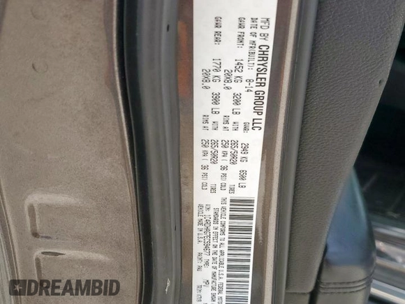 2014 Dodge Durango SXT with VIN 1C4RDHAG7EC594677, listed as a Copart auction lot 63401865 with 178,912 mi miles and Clean title. Bid and sale history available at DreamBid. Image 13.