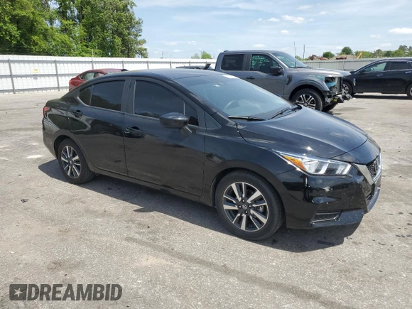 2022 Nissan Versa SV with VIN 3N1CN8EV4NL827255, listed as a Copart auction lot 53330135 with 49,597 mi miles and Salvage title. Bid and sale history available at DreamBid. Image 4.