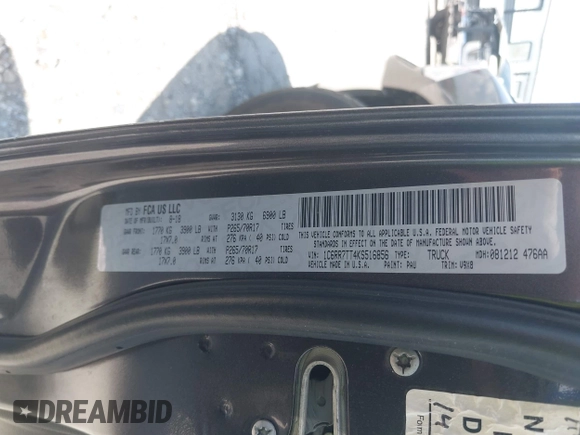 2019 Ram 1500 Big Horn z VIN 1C6RR7TT4KS516856, wystawiony jako IAAI lot #42479156 z przebiegiem 140 579 mil mil oraz . Historia ofert i sprzedaży dostępna na DreamBid. Obrazek 9.