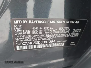 2013 BMW X5 xDrive35i z VIN 5UXZV4C50D0B01294, wystawiony jako IAAI lot #42280518 z przebiegiem 91 804 mil mil oraz . Historia ofert i sprzedaży dostępna na DreamBid. Obrazek 9.