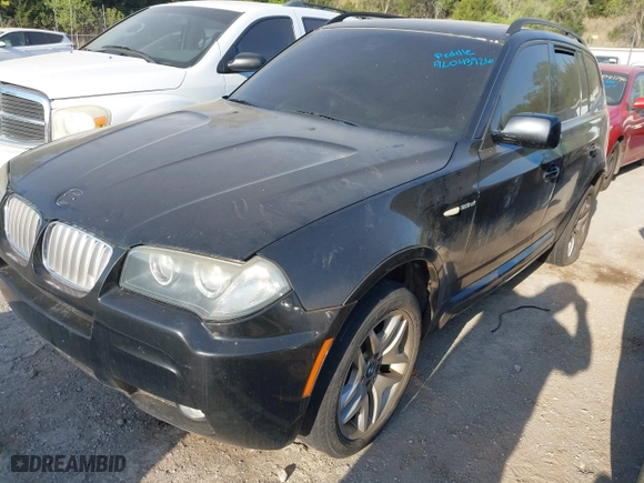 2007 BMW X3 3.0si with VIN WBXPC93497WF14337, listed as a IAAI auction lot 42043926 with 229,556 mi miles. Bid and sale history available at carsss.com. Image 2.