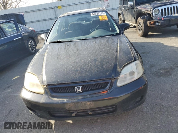 1998 Honda Civic EX with VIN 2HGEJ8643WH503510, listed as a Copart auction lot 50987235 with 247,265 mi miles and Salvage Title. Bid and sale history available at carsss.com. Image 5.