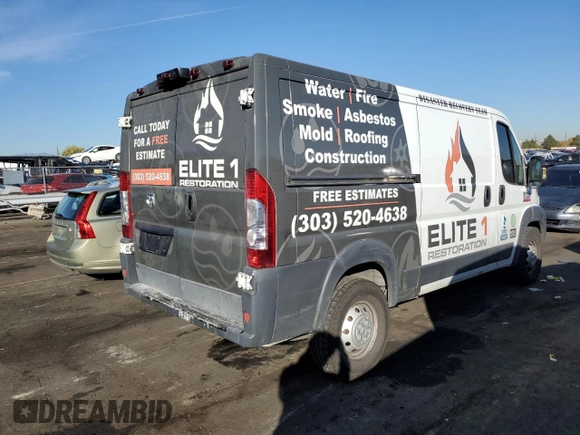 2016 Ram ProMaster Cargo with VIN 3C6TRVAG2GE110441, listed as a Copart auction lot 77878704 with 209,205 mi miles and Salvage Title. Bid and sale history available at DreamBid. Image 3.