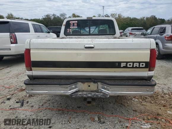 1993 Ford F-150 with VIN 1FTEX15N8PKA10656, listed as a Copart auction lot 75012724 with 287,628 mi miles and Salvage Title. Bid and sale history available at carsss.com. Image 6.