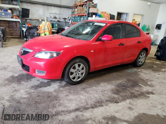 2008 Mazda Mazda3 i Touring Value with VIN JM1BK32F581811823, listed as a Copart auction lot 46530075 with 103,442 mi miles and Salvage Title. Bid and sale history available at carsss.com. Image 1.