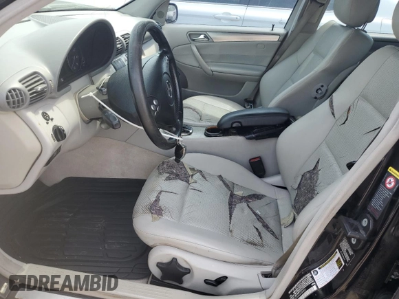 2006 Mercedes-Benz C 230 Sport with VIN WDBRF52HX6A900802, listed as a Copart auction lot 56059425 with 180,660 mi miles and Salvage title. Bid and sale history available at DreamBid. Image 7.