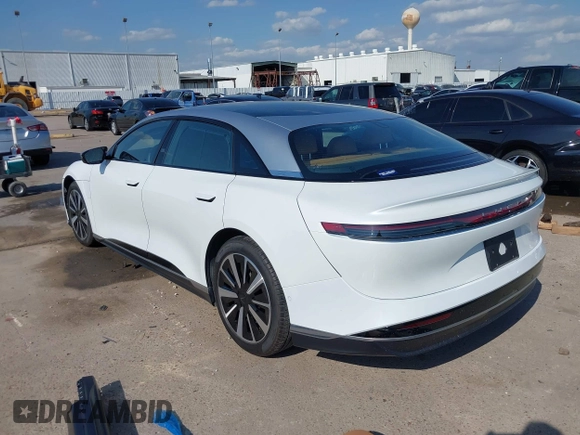 2022 Lucid Air Grand Touring with VIN 50EA1GBA5NA001268, listed as a IAAI auction lot 41866289 with 7,498 mi miles. Bid and sale history available at carsss.com. Image 3.