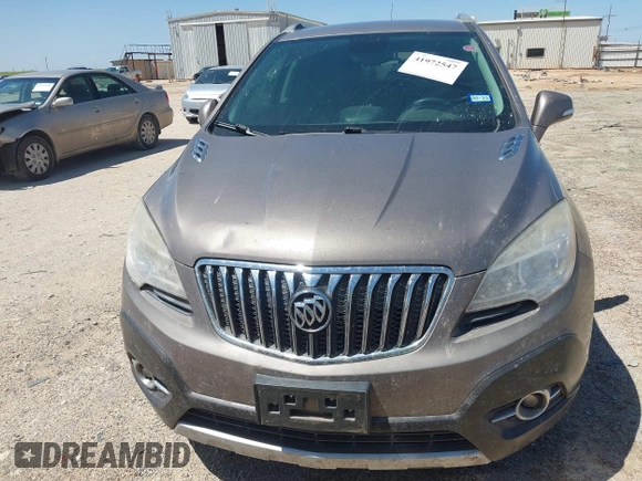 2014 Buick Encore Convenience with VIN KL4CJBSB5EB786291, listed as a IAAI auction lot 41972547 with 108,534 mi miles and . Bid and sale history available at DreamBid. Image 6.