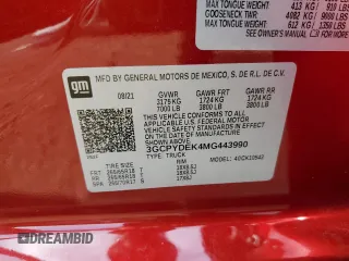 2021 Chevrolet Silverado 1500 LT z VIN 3GCPYDEK4MG443990, wystawiony jako Copart lot #54342215 z przebiegiem 68 958 mil mil oraz Szkoda całkowita • Salvage title. Historia ofert i sprzedaży dostępna na DreamBid. Obrazek 12.
