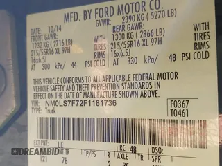 2015 Ford Transit Connect XLT с VIN NM0LS7F72F1181736, выставлен на аукционе IAAI как лот 40386511 с пробегом 148 091 миль миль и . История ставок и продаж доступна на DreamBid. Изображение 9.