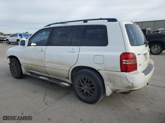 2001 Toyota Highlander with VIN JTEGF21A910017537, listed as a Copart auction lot 87800215 with 284,267 mi miles and Salvage Title. Bid and sale history available at carsss.com. Image 2.