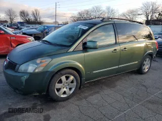 2004 Nissan Quest S with VIN 5N1BV28U54N307505, listed as a Copart auction lot 86931894 with 0 mi miles and Salvage Title. Bid and sale history available at carsss.com. Image 1.
