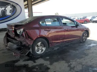 2013 Honda Civic LX with VIN 19XFB2F5XDE289467, listed as a Copart auction lot 54397985 with 201,369 mi miles and Salvage Title. Bid and sale history available at DreamBid. Image 3.