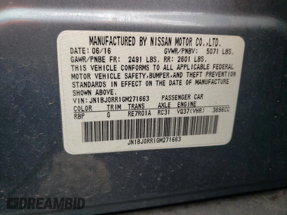 2016 Infiniti QX50 z VIN JN1BJ0RR1GM271663, wystawiony jako Copart lot #57506225 z przebiegiem 157 223 mil mil oraz Szkoda całkowita • Salvage title. Historia ofert i sprzedaży dostępna na DreamBid. Obrazek 13.
