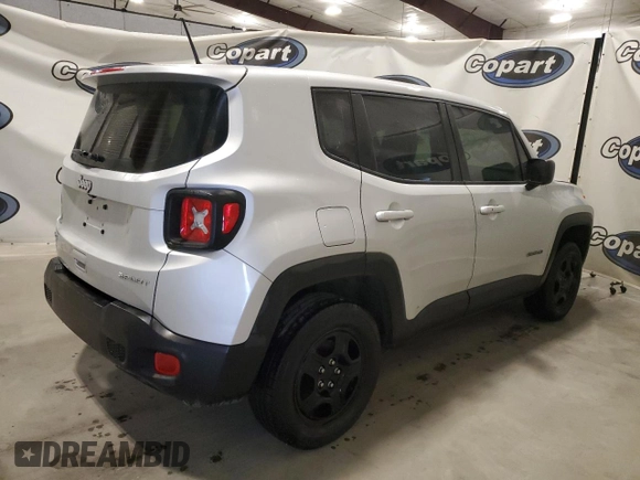 2020 Jeep Renegade Sport z VIN ZACNJBAB0LPL24947, wystawiony jako Copart lot #54792725 z przebiegiem 75 045 mil mil oraz Czysty tytuł • Clean title. Historia ofert i sprzedaży dostępna na DreamBid. Obrazek 3.