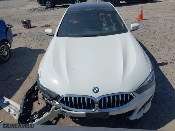 2022 BMW 8 Series 840i with VIN WBAGV4C07NCH67112, listed as a IAAI auction lot 41760570 with NaN miles. Bid and sale history available at carsss.com. Image 12.