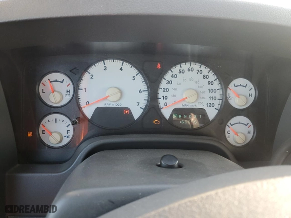 2007 Dodge Ram 1500 ST with VIN 1D7HA18K87J587635, listed as a Copart auction lot 44356785 with 166,095 mi miles and Clean Title. Bid and sale history available at carsss.com. Image 9.
