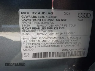 2022 Audi Q5 S line Premium Plus with VIN WA1EAAFY4N2006363, listed as a IAAI auction lot 41436673 with 31,745 mi miles. Bid and sale history available at carsss.com. Image 9.