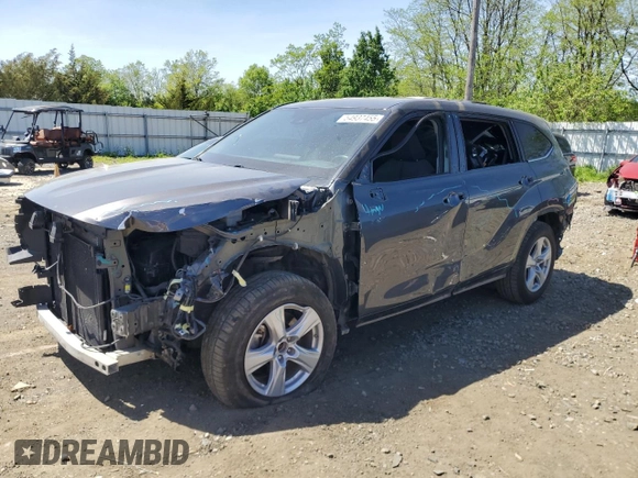 2020 Toyota Highlander LE with VIN 5TDBZRBH0LS010616, listed as a Copart auction lot 54937455 with 77,606 mi miles and Salvage title. Bid and sale history available at DreamBid. Image 1.