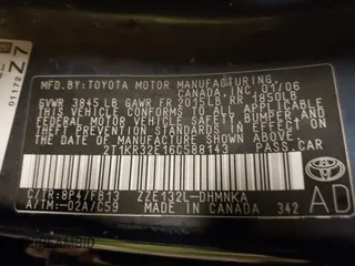 2006 Toyota Matrix STD z VIN 2T1KR32E16C588143, wystawiony jako IAAI lot #42250845 z przebiegiem 189 321 mil mil oraz . Historia ofert i sprzedaży dostępna na DreamBid. Obrazek 9.