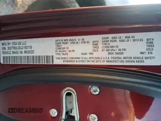 2020 Ram 2500 Power Wagon with VIN 3C6TR5EJ0LG193176, listed as a Copart auction lot 45505845 with 76,008 mi miles and Salvage Title. Bid and sale history available at carsss.com. Image 12.