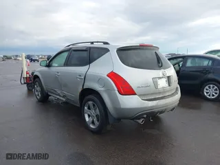 2005 Nissan Murano SL with VIN JN8AZ08W45W413518, listed as a IAAI auction lot 41669486 with 123,121 mi miles. Bid and sale history available at carsss.com. Image 3.