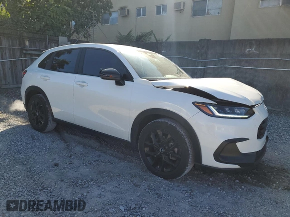 2023 Honda HR-V Sport with VIN 3CZRZ1H52PM724308, listed as a Copart auction lot 87532125 with 16,251 mi miles and Salvage Title. Bid and sale history available at carsss.com. Image 4.