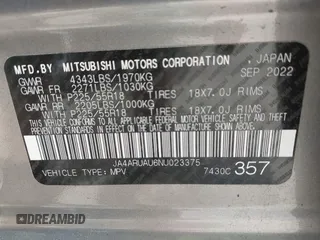2022 Mitsubishi Outlander ES с VIN JA4ARUAU6NU023375, выставлен на аукционе IAAI как лот 42547104 с пробегом 20 720 миль миль и . История ставок и продаж доступна на DreamBid. Изображение 9.