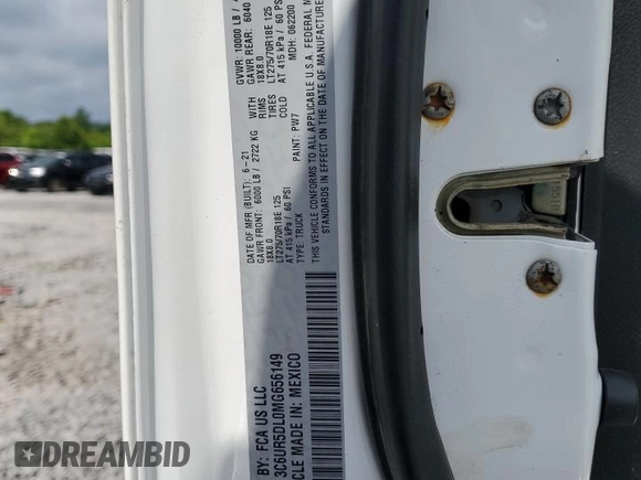 2021 Ram 2500 Big Horn with VIN 3C6UR5DL0MG656149, listed as a Copart auction lot 57332895 with 196,699 mi miles and Salvage title. Bid and sale history available at DreamBid. Image 13.
